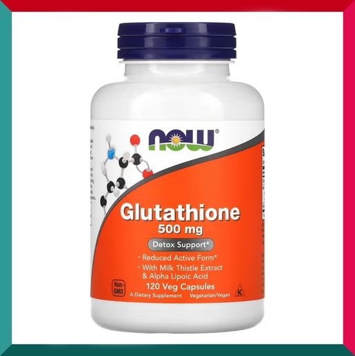 NOW Foods | NOW Foods Glutathione 120 Veg Capsules with Milk Thistle Extract & Alpha Lipoic Acid Parallel Import