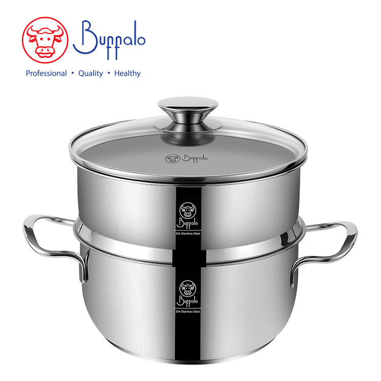 牛頭牌 PRO COOK II 304不銹鋼加厚底雙耳煲配蒸籠 20cm / 2.7L (35720SE)