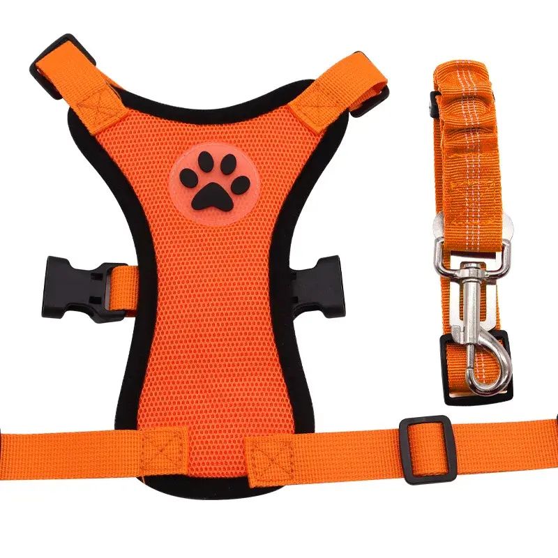 宠物胸背带背心式狗狗胸背牵引绳小型犬狗背带遛狗绳防爆冲胸背带