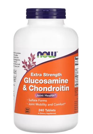 NOW Foods - (超强效)氨基葡萄糖和軟骨素 240片，Glucosamine & Chondroitin (Extra Strength)，可幫助適當的關節活動度和舒適度 (平行進口)32447