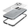 海馬扣金屬邊框MagSafe磁吸磨砂手機殼 適用於 iPhone 12（藍色）
