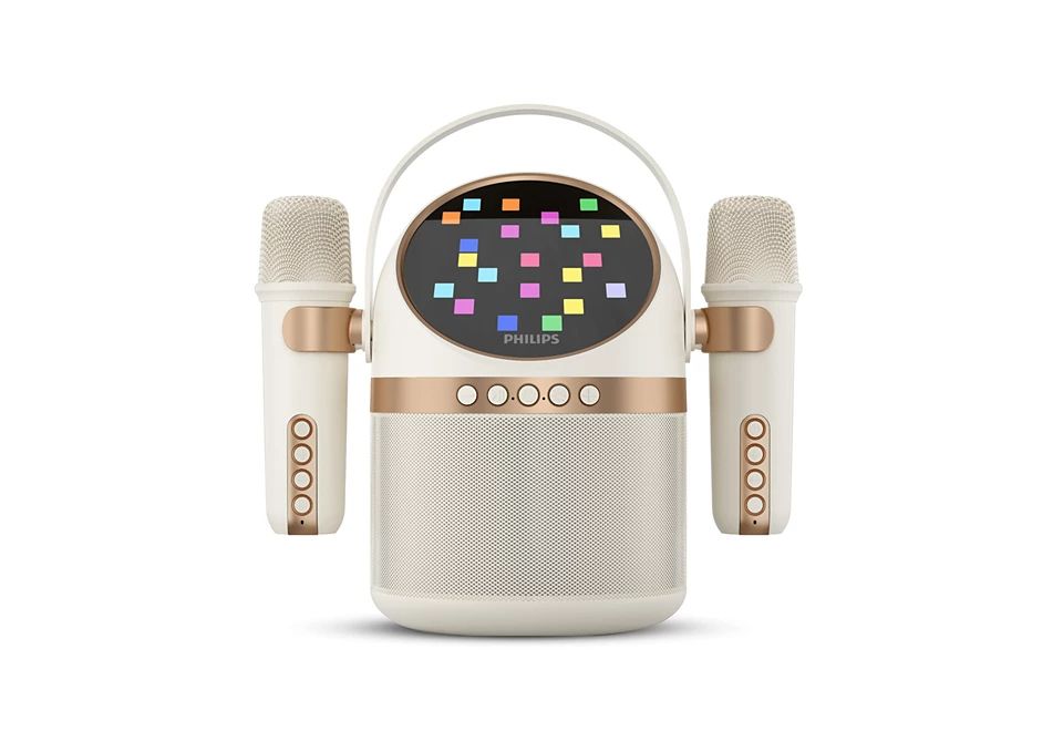 TAS2509WT/00 卡拉 OK 揚聲器，帶雙麥克風 - 米色