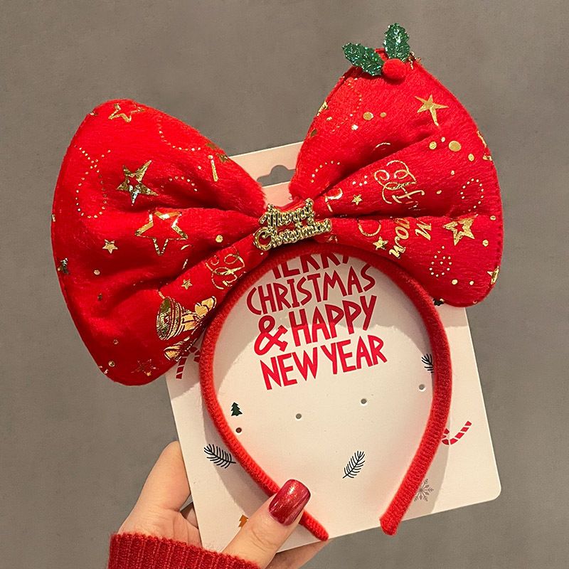 耶誕節發箍兒 童發飾 髮夾 節日禮物 派對裝扮頭箍 cos頭飾品 聖誕蝴蝶結發箍