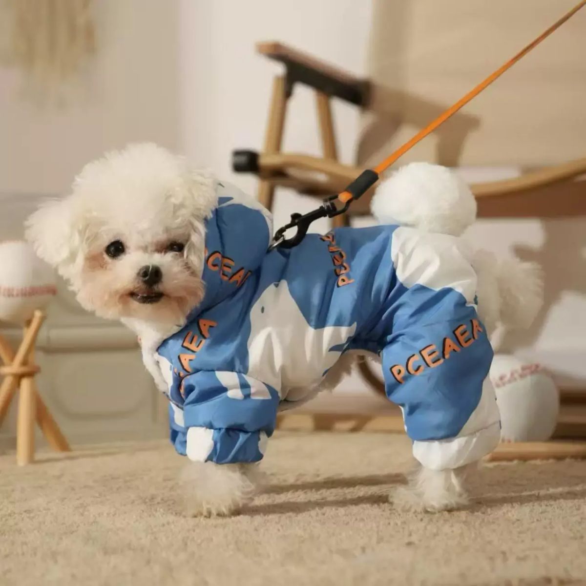 日本MUJIQ Pet狗狗衣服冬季保暖加厚棉衣小型犬宠物泰迪比熊棉服