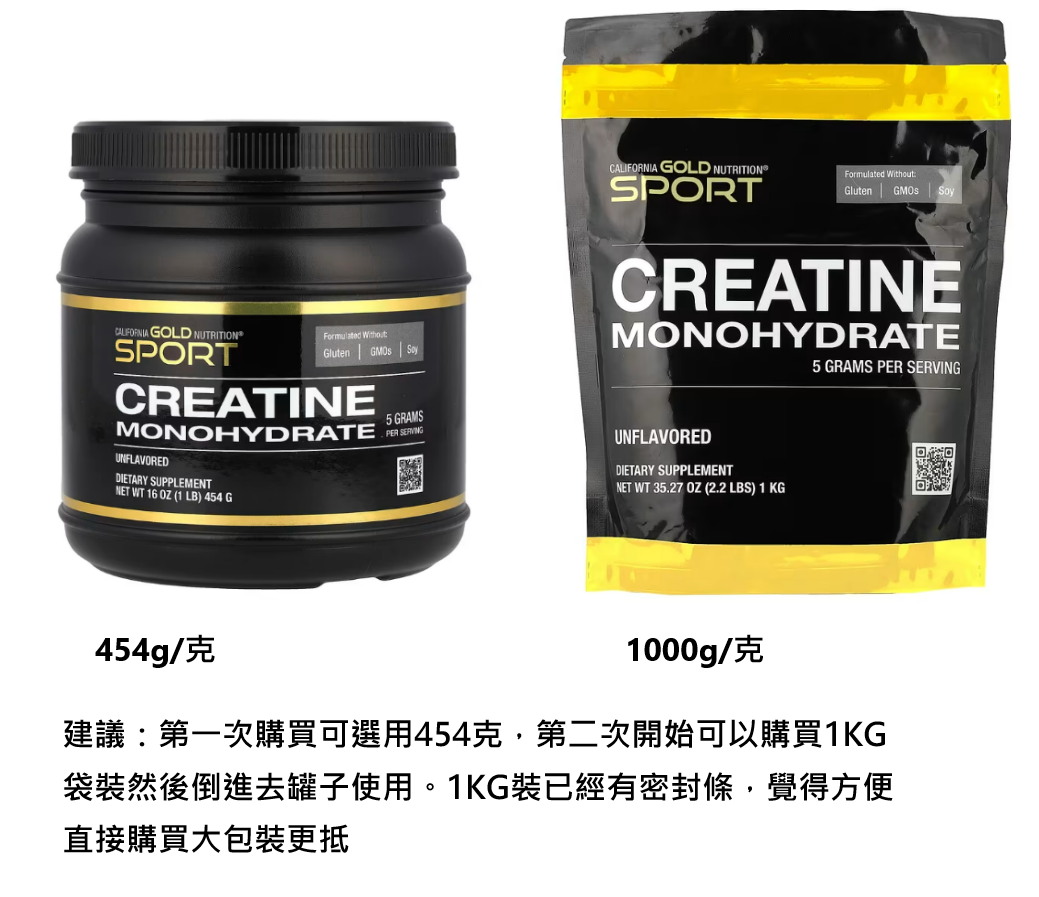 Créatine Monohydrate Pure 454g California Gold - Poudre Sans Arôme Pour Force Et Sport