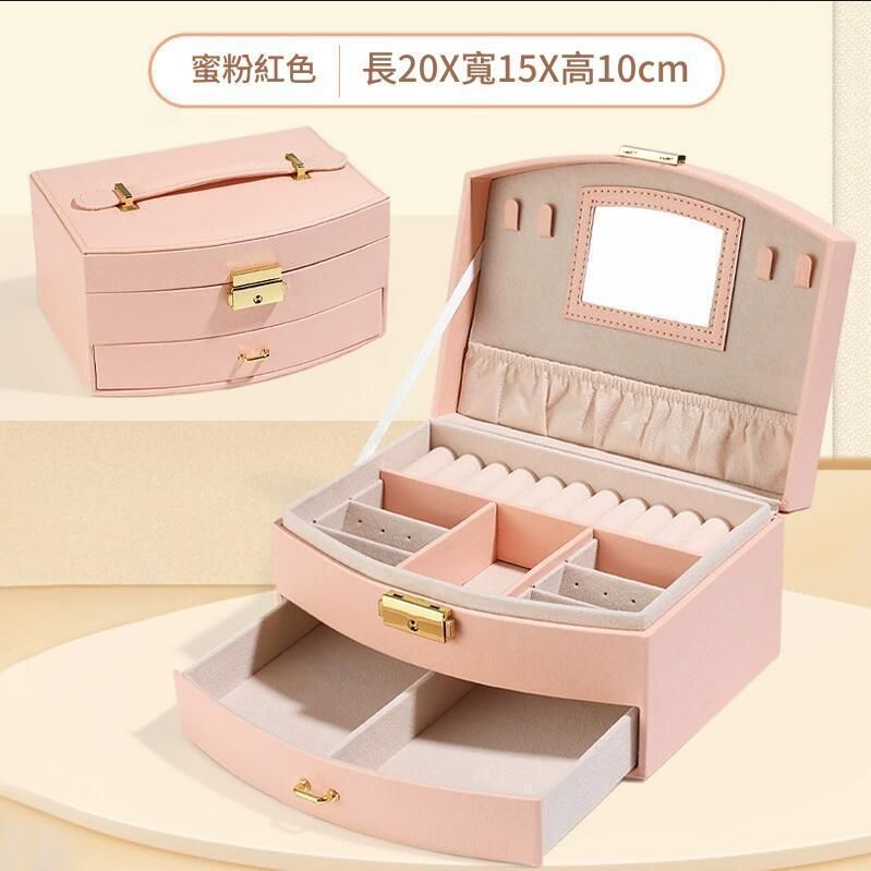 【雙層髮飾盒【單盒無髮飾】兒童髮飾髮夾髮圈首飾收納盒 生日禮盒 生日禮物 生日玩具