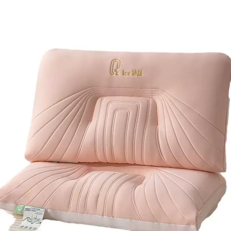 亚马逊ebay跨境家纺凉感冰丝果冻枕软枕头枕头枕芯护颈枕家用直播
