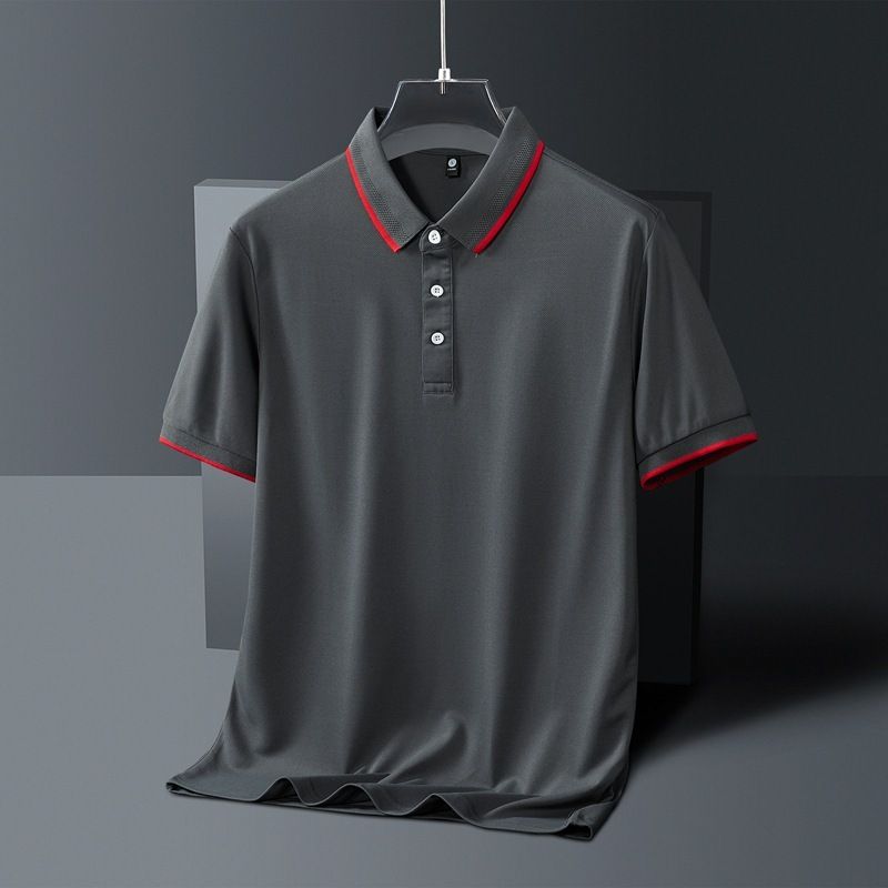 跨境男装上衣POLO衫商务纯色夏季新款短袖潮流休闲T恤衫男士公版
