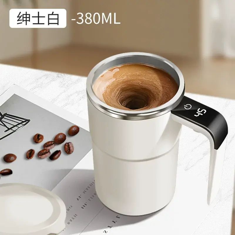 電動攪拌咖啡杯家用全自動攪拌杯磁力可充電316不鏽鋼內膽水杯子