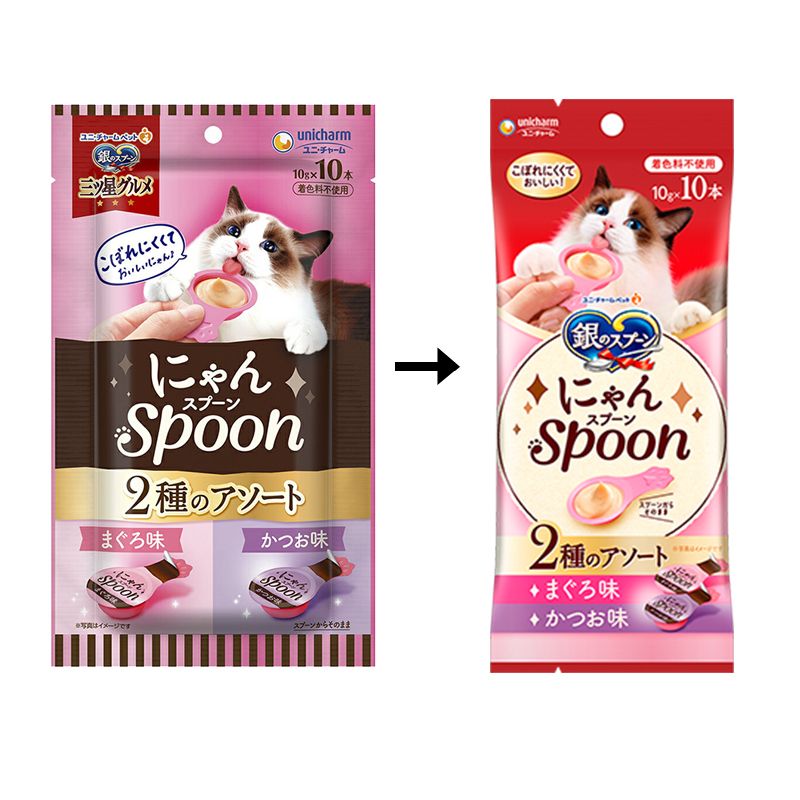 Silver Spoon 3 Star Puree Cat Treat - Tuna＋Bonito (10g x10 stick) 62437【Direct From Japan】