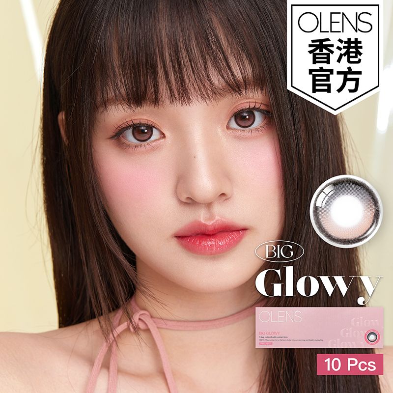 BIG GLOWY PINK 彩色隱形眼鏡 粉紅色 日拋 (10片裝) (度數: -3.00) <日本限定版>