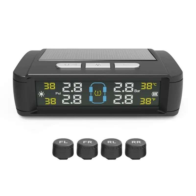 T11胎壓監測器 汽車必備車用電器 即時精準監測輪胎氣壓與溫度 預防爆胎隱患 保障行車安全 高清顯示器一目了然 安裝便捷 適用於各類車型 為您的出行增添一份安心 是您愛車的貼心守護伴侶