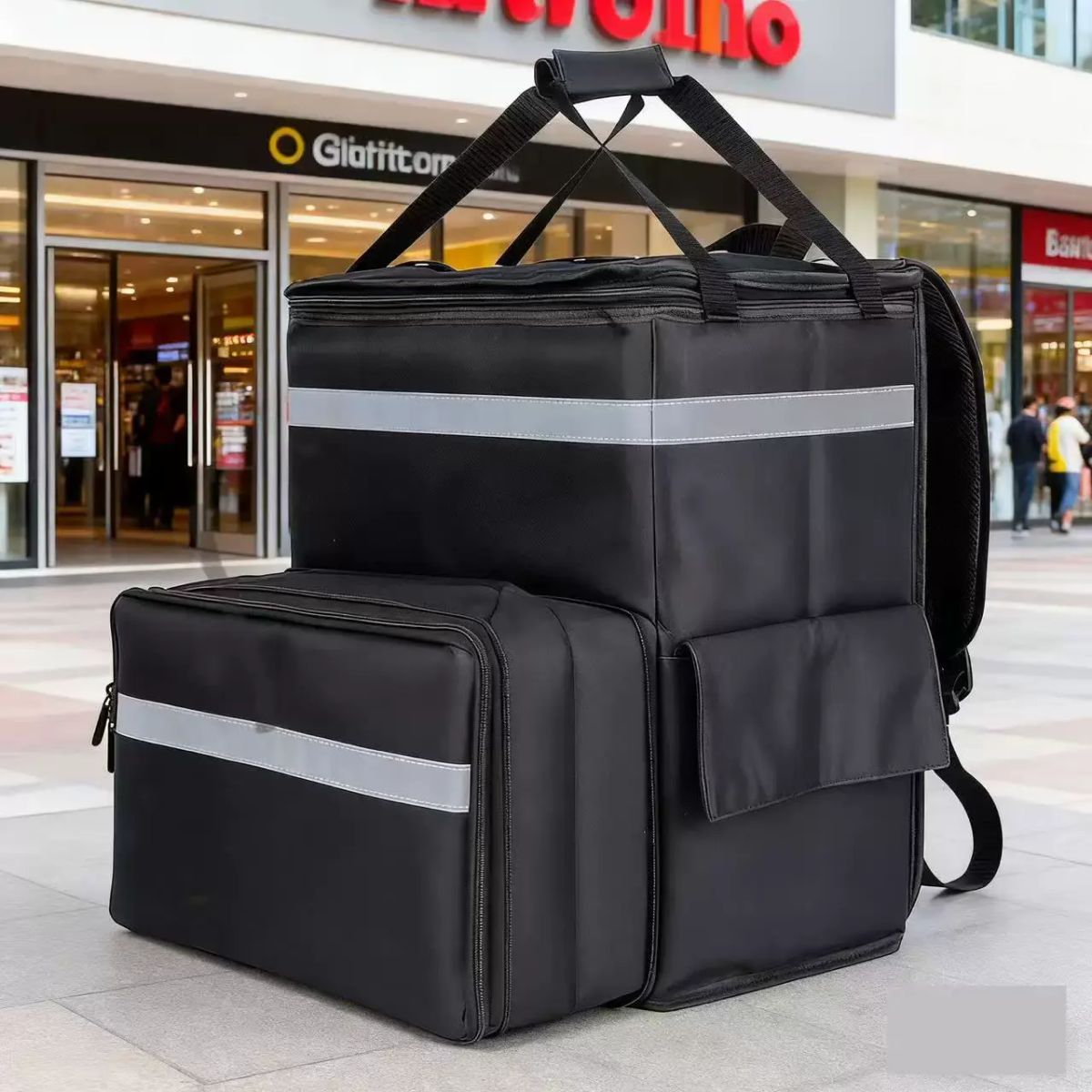 Thermal and cold takeout backpack rider meal delivery backpack pizza food delivery ready stock; bla