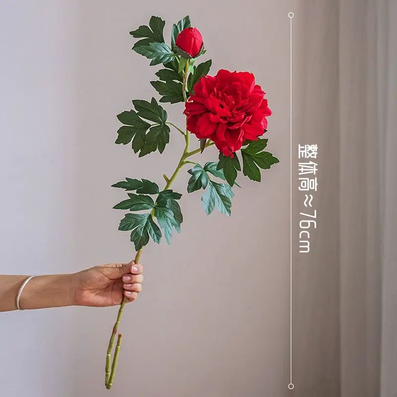 掬涵富貴牡丹模擬花假花擺設客廳插花乾花裝飾高階感逼真花藝擺件