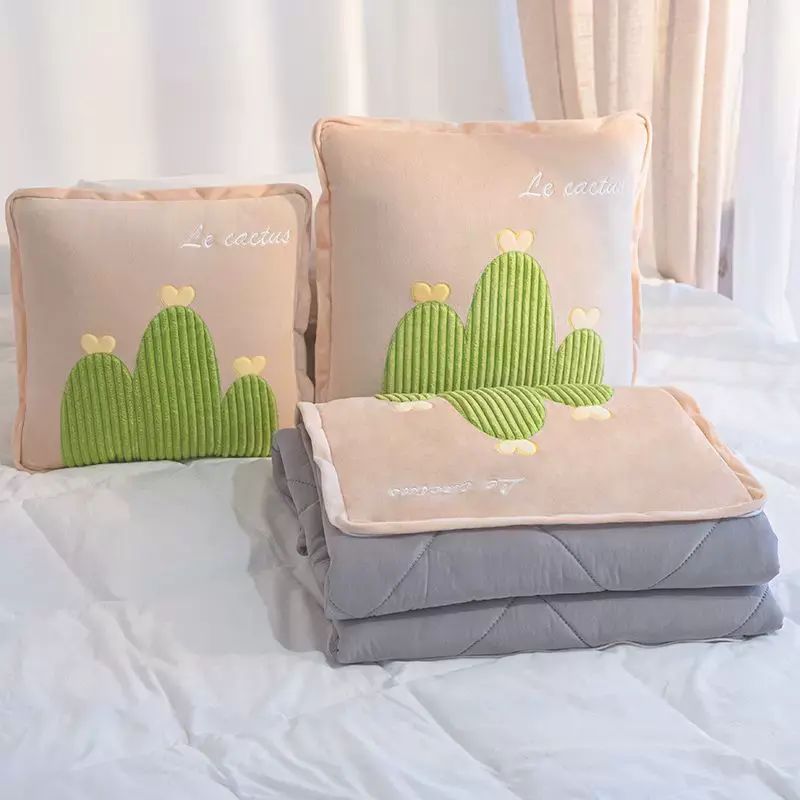 Light luxury pillow quilt dual-purpose folding pillow blanket car office nap pillow car summer