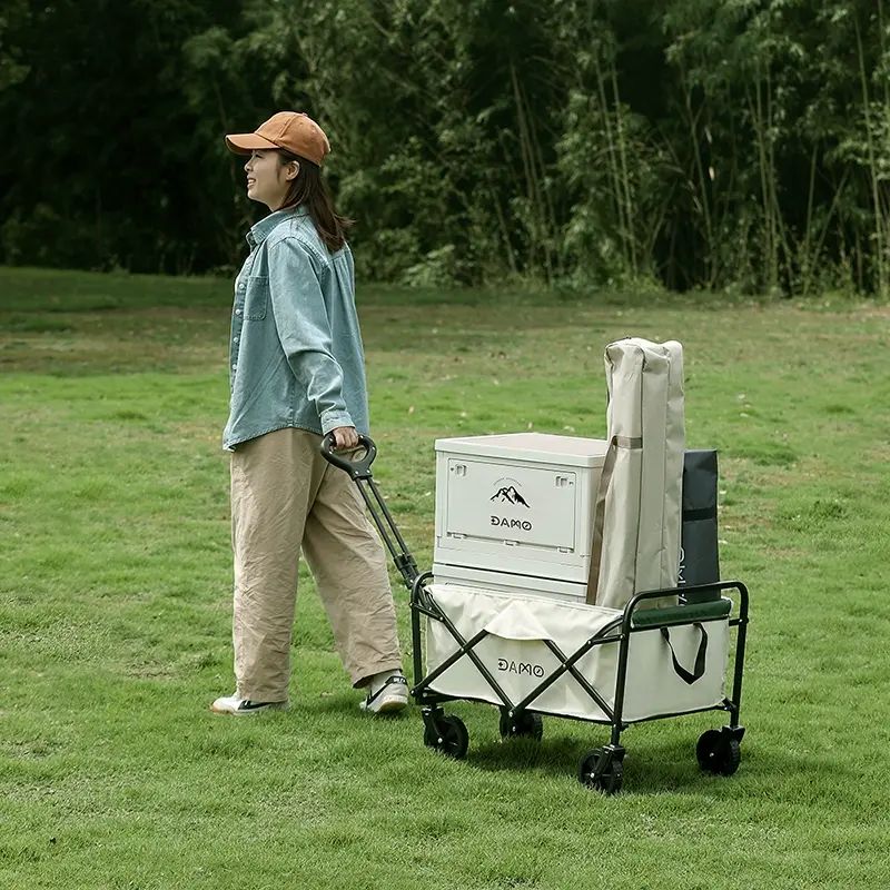 大迈-DAMO-挪威森林露营推车 可折叠 大容量 推车 露营推车 便携折叠推车 野餐营地手推车 快递小拖车 露营用品 野餐用品 郊游推车
