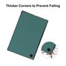 For Samsung Galaxy Tab A8 10.5 2021 ENKAY Custer Texture Leather Smart Tablet Case (Dark Green)