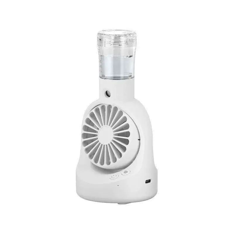 全新手持噴霧風扇加溼風扇噴霧掛脖風扇戶外摺疊迷你手持風扇