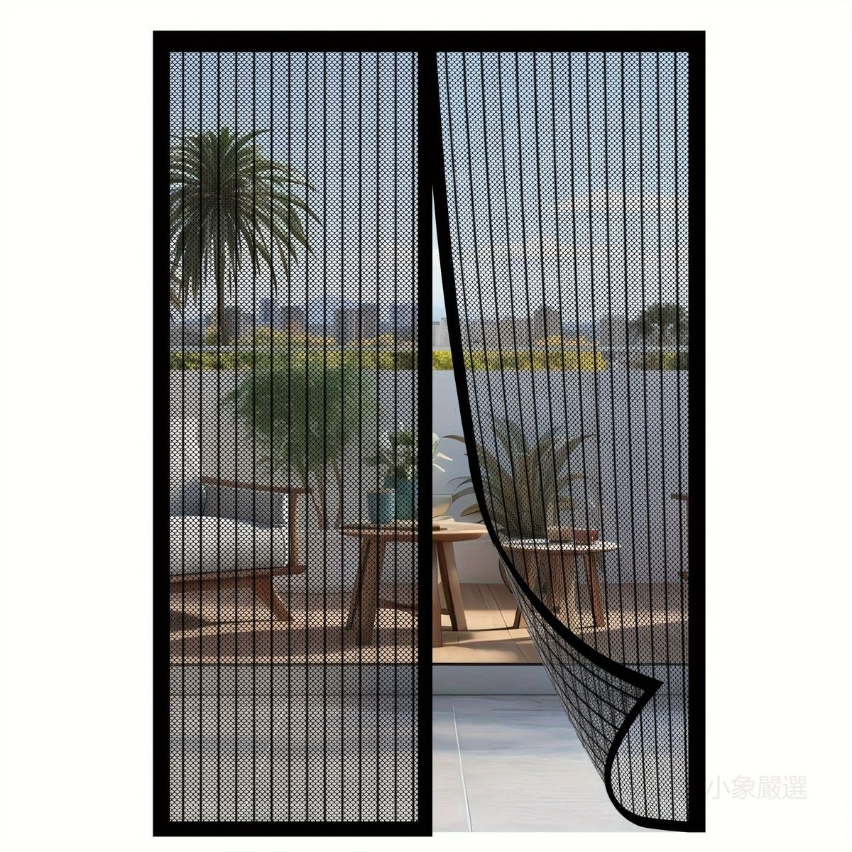 Heavy-Duty Magnetic Screen Door - Self-Sealing, Hands-Free Mesh for Insect Protection