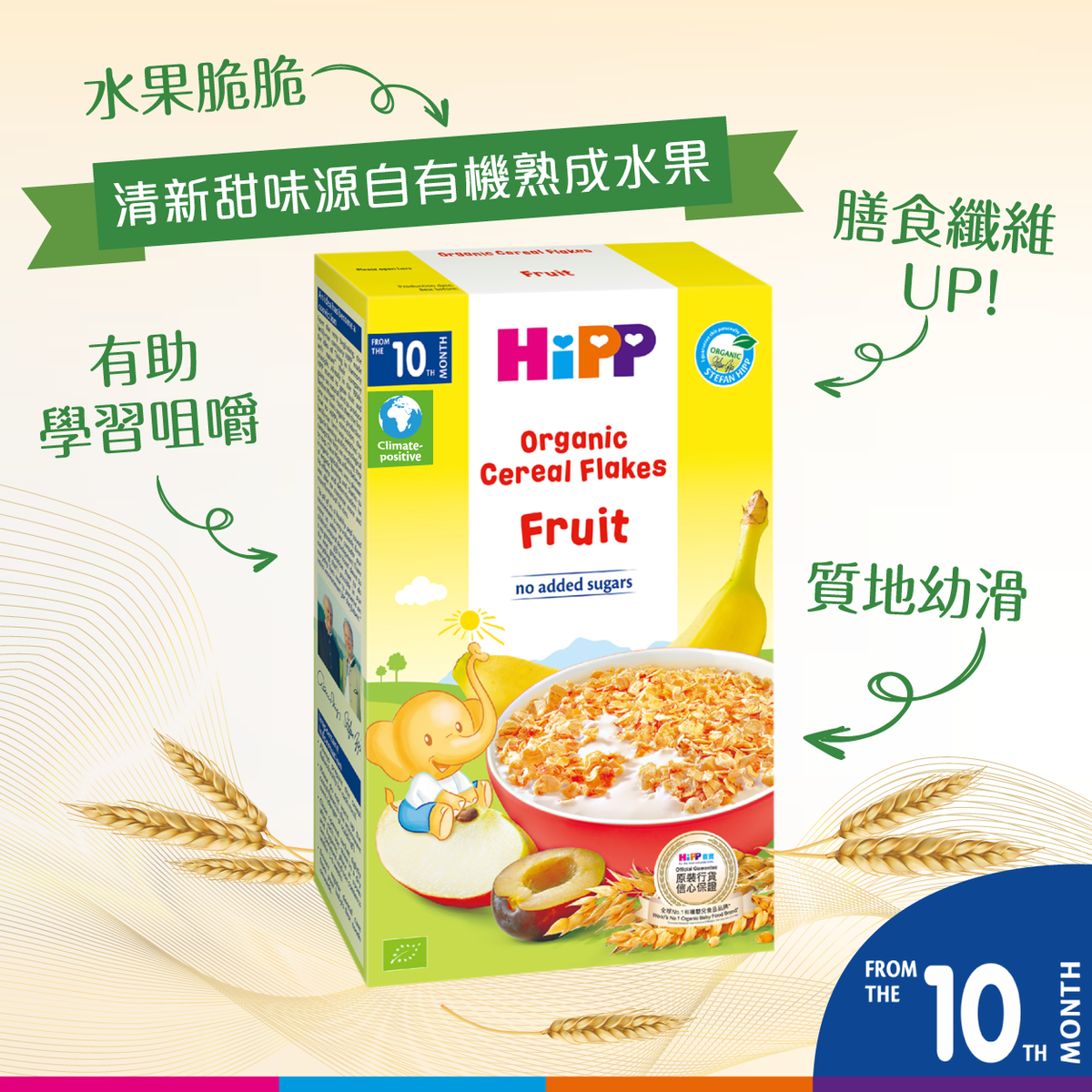 Organic Cereal Flakes Fruit_AL3531-01-U (32714) Feeding age: Fr 10th mth (Best Before: 31/07/2026)