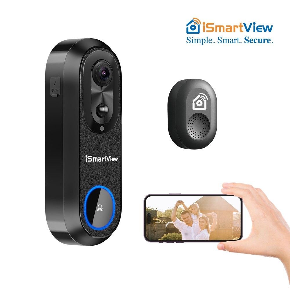 Smart Video Battery Doorbell Dual-band Wi-Fi Waterproof Camera USB Chime Video Door bell Smart Home