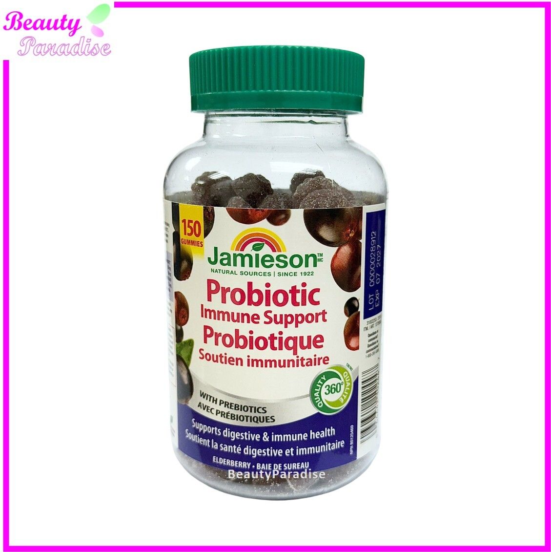 Jamieson | Probiotic Immune Support Elderberry Flavour 150 Gummies ...