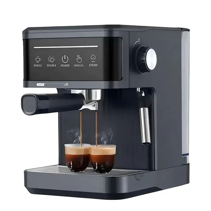 Espresso Coffee Machine, Home All-in-One Maker with High Pressure Extraction & Milk Frother