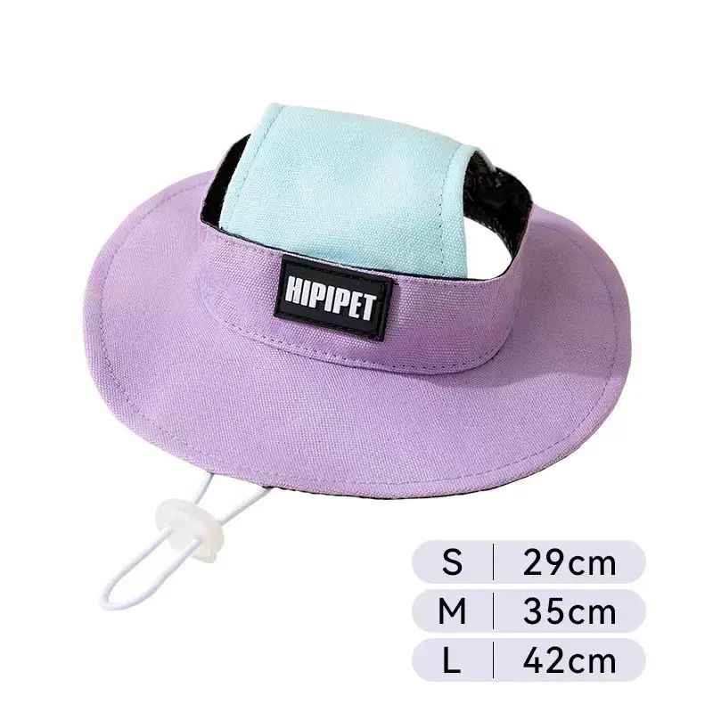 Black glue sun protection bucket hat pet outing sun hat cat medium large dog baseball cap c
