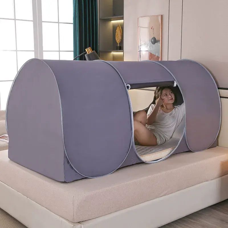 新品 带保护隐私免安装蚊帐 休闲帐面部家用出差户外打开却用