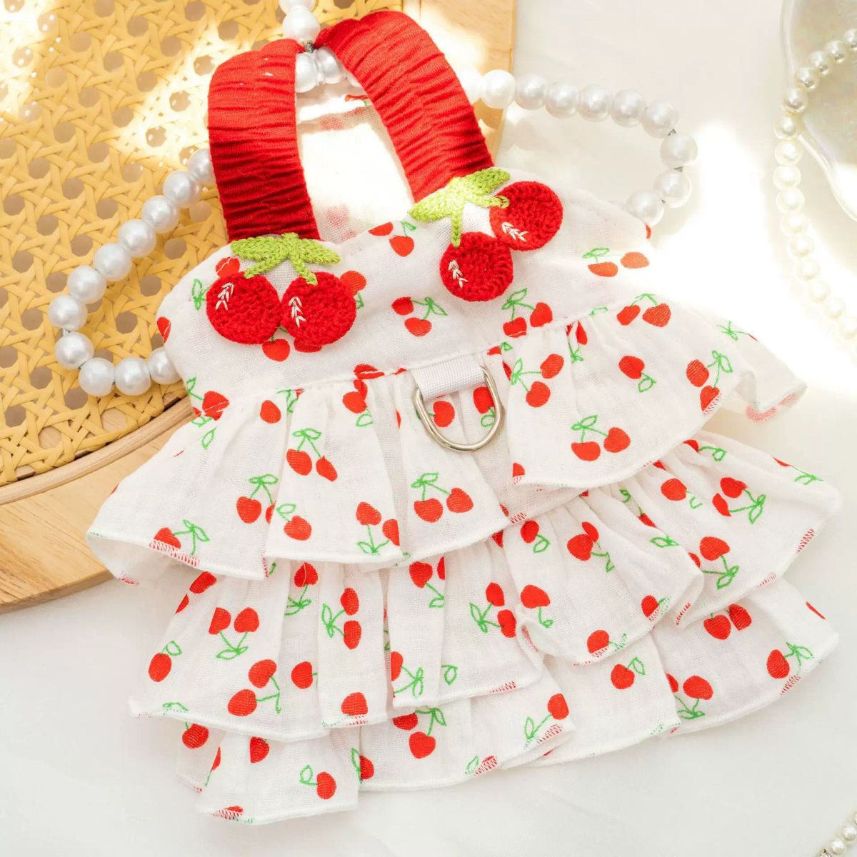 Cotton Pet Dog Cat Dress Layered Cake Skirt Clothes Supplies Small Medium Summer