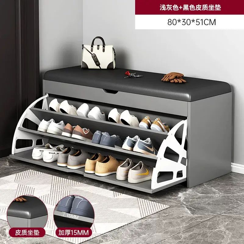 門口換鞋凳子鞋架一體收納櫃試衣間換衣凳家用入戶可坐鞋櫃試鞋凳