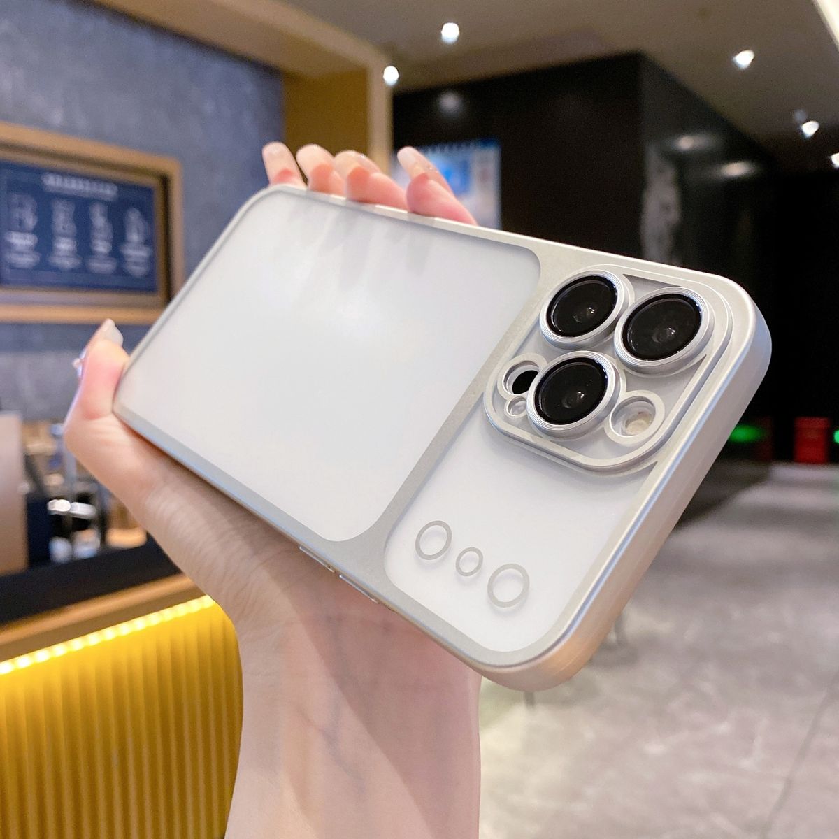 肤感磨砂适用苹果17promax手机壳电镀轻薄iphone16pro半透明散热15PM网红时尚简约14全包防摔保护套-银色 iPhone 12 Pro