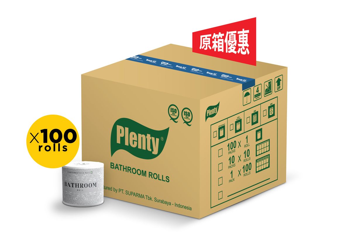 [100卷優惠裝] 純白雙層衛生卷紙商用版(340張)