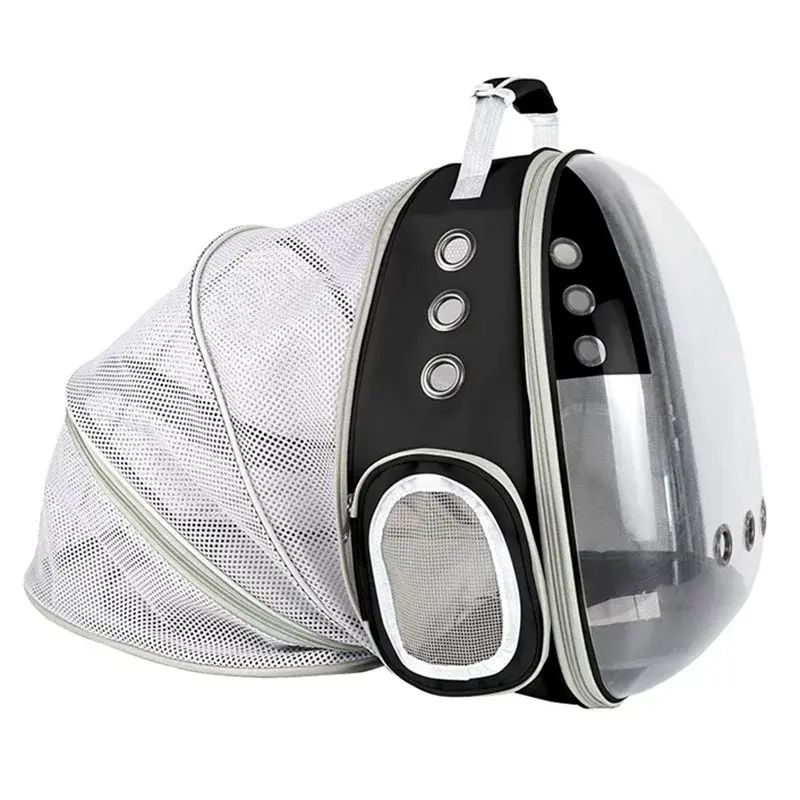Cat Carrier Backpack Portable Space Capsule Small Dog Travel Bag Breathable Expandable Double