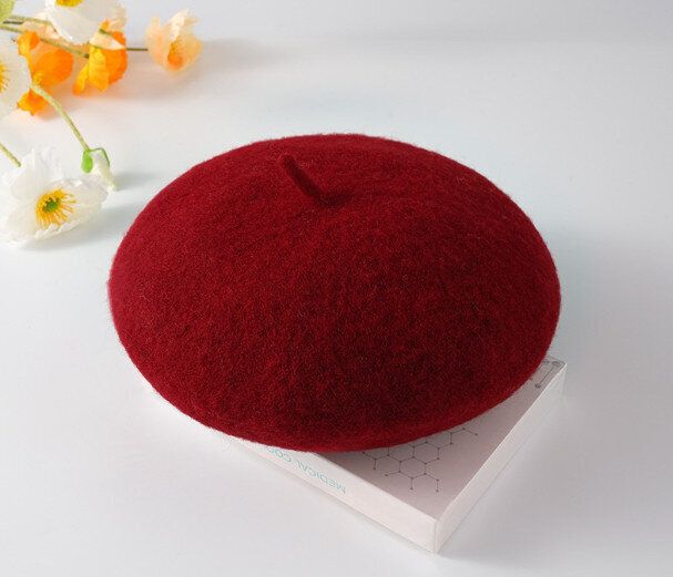 兒童貝雷帽【酒紅色（建議年齡：2-6歲）（帽圍尺寸：48cm-50cm）】