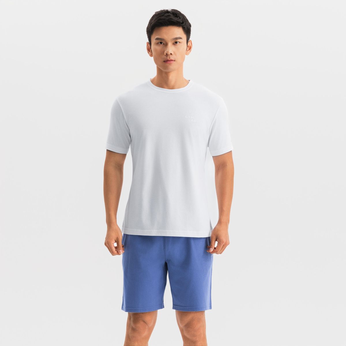 男款棉質混紡涼感訓練 T 恤 540－極白