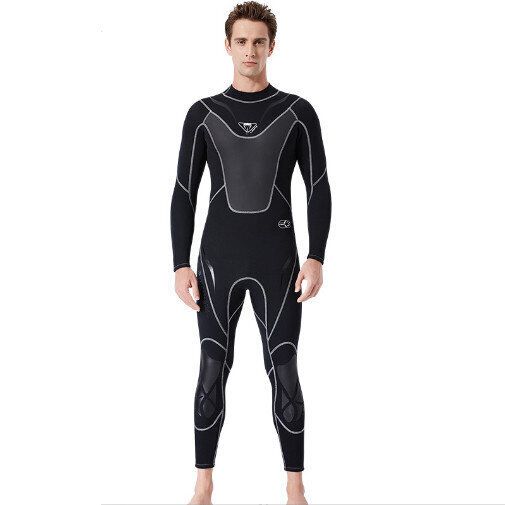 3mm潛水服濕式連體保暖浮潛服長袖防寒衝浪冬泳衣( M-2XL碼)(下單後請聯絡客服確認發貨尺碼及顏色)