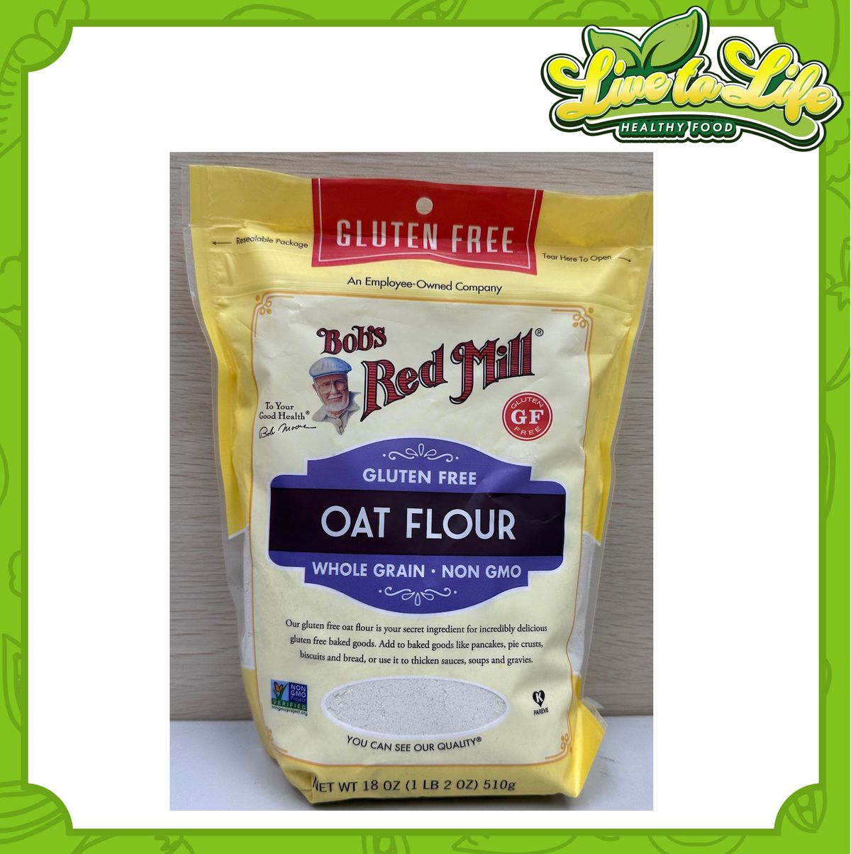 Whole Grain Gluten Free Whole Grain Oat Flour  (18oz / 510g)(Parallel Import)