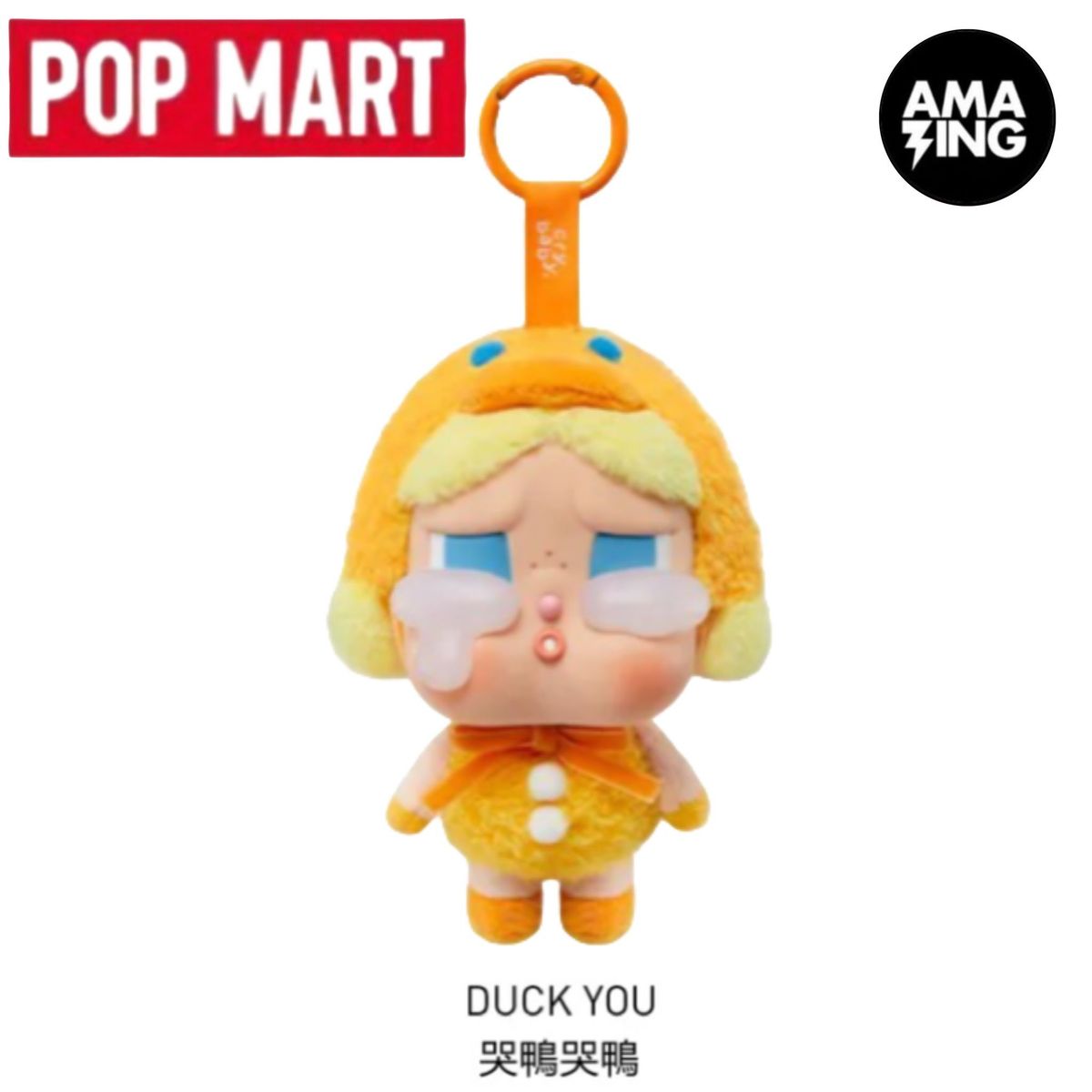 DUCK YOU 哭鴨哭鴨 @ (確定指定款）CRYBABY Crying Again Series 盲盒 1盒 眼淚工廠系列-搪膠臉毛絨盲盒 盲盒 1盒