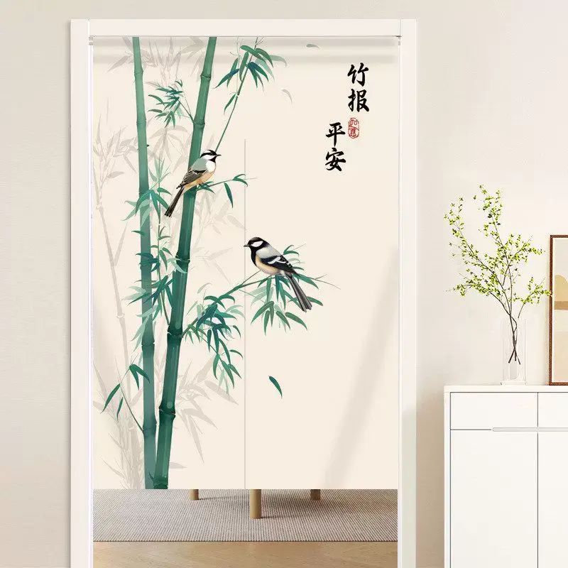 可爱卡通卧室门帘隔断帘家用厨房遮挡帘半帘厕所卫生间半帘免打孔