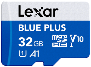 【W/ SD Card Adapter】BLUE PLUS microSDXC USH-I 32GB SD Card｜Sport Camera Memory Card 