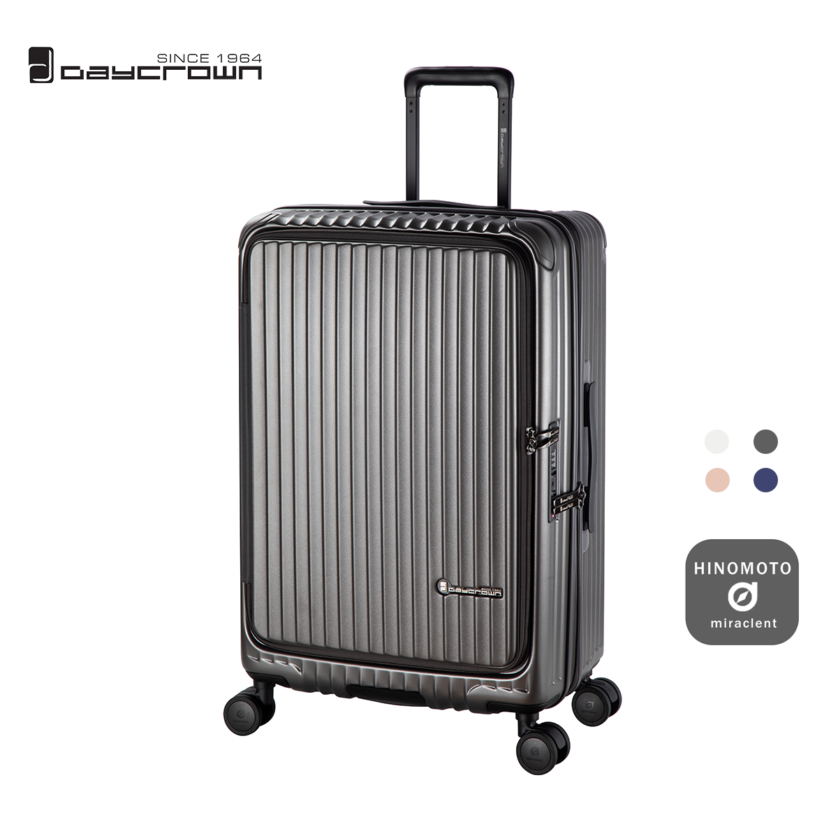 日本品牌 7828 II 2026升級版20"/26"/28" 日本鋼芯HINOMOTO避震輪前揭+中開行李箱黑色