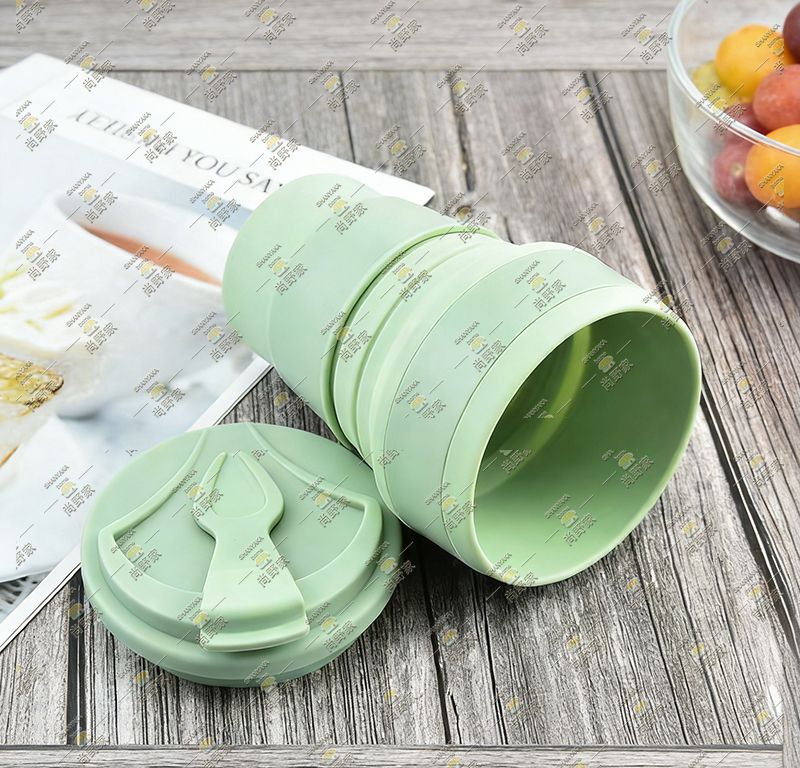 Portable foldable water cup【350ml| hot and cold available| green】 - HC1382-GN