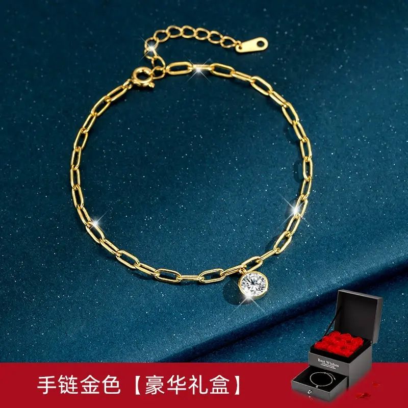 閨蜜銀手鍊女生純銀2025年新款手飾輕奢小眾精緻簡約情侶款送女友