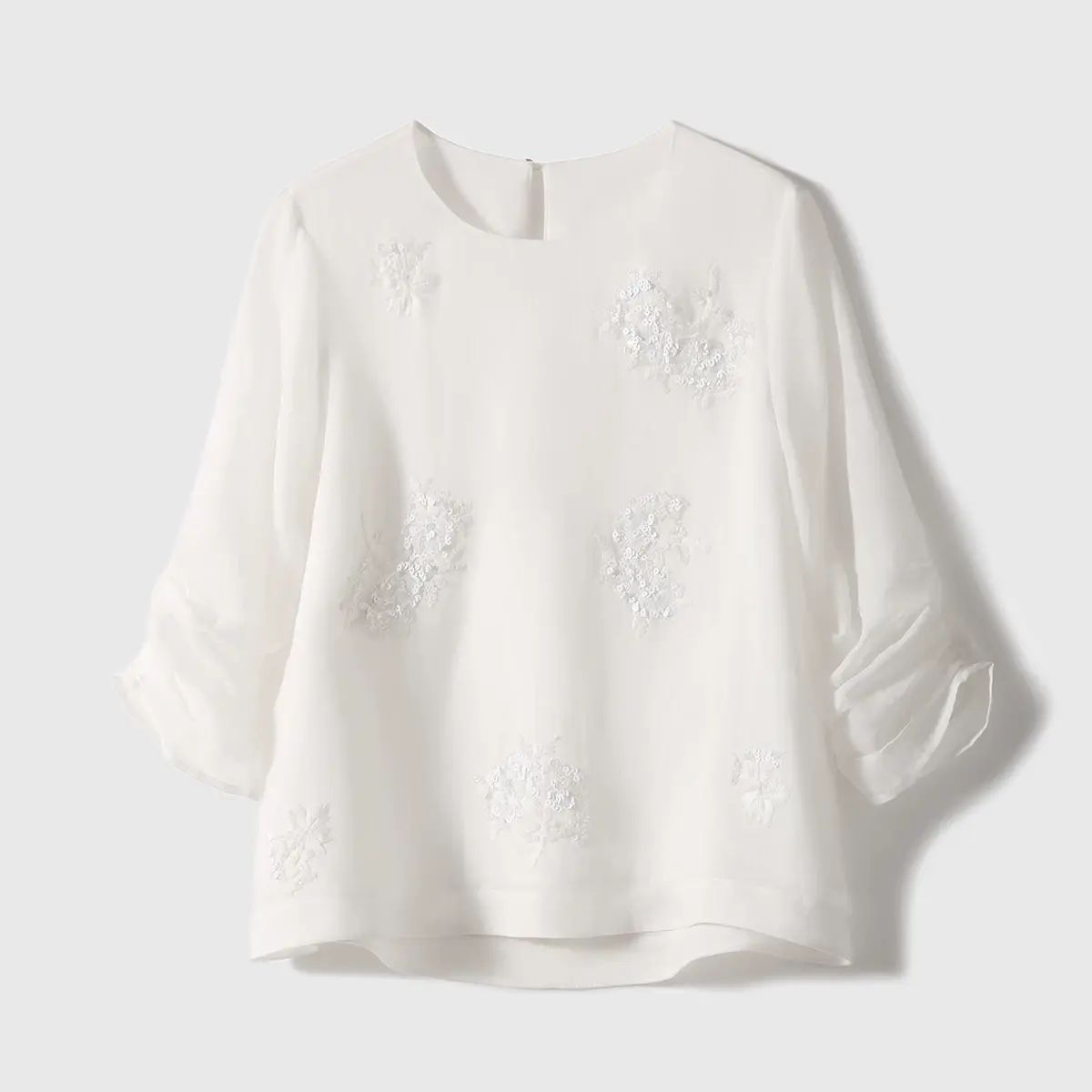 Xiaohan Pavilion Yun Libai  Heavy industry sequins  beaded embroidery  clear Yun Li Bai   Small Top