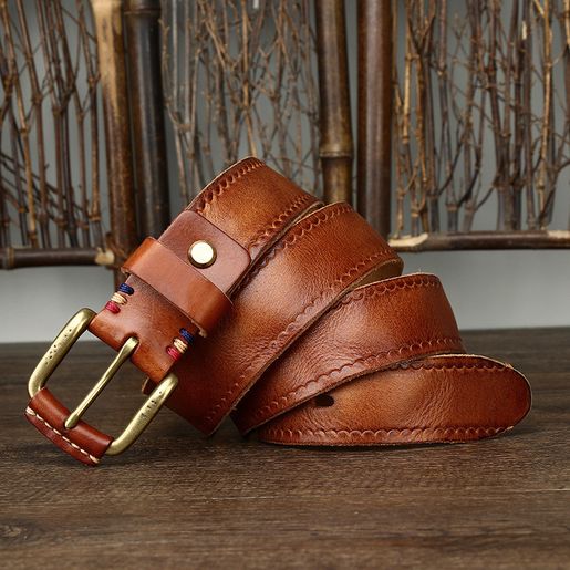 pure leather belt for men
