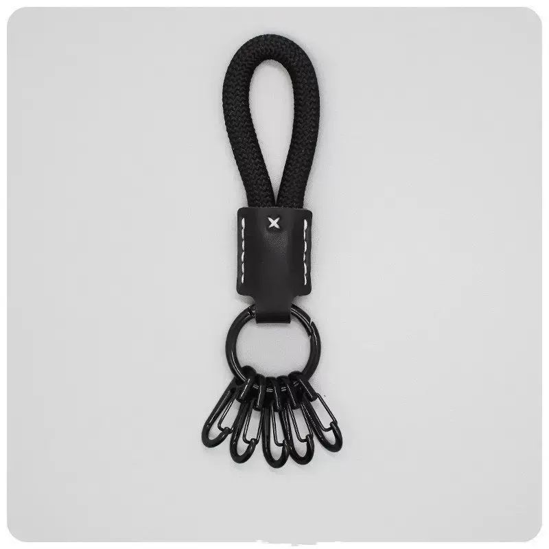 2026 Rainbow Keychain Rope Detachable Multi-Ring Key Organizer