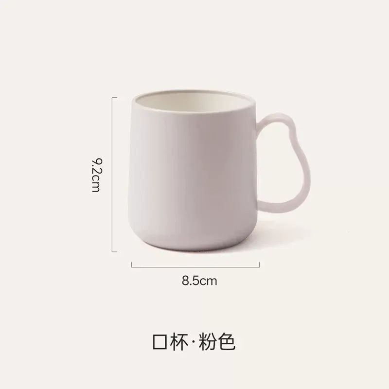 家用漱口杯塑膠帶拼豆蓋牙刷杯簡約純色宿舍浴室牙具杯防黴喝水杯