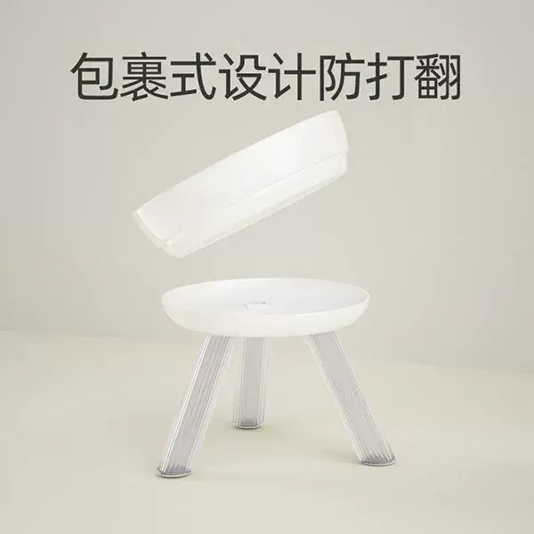 哈巴斯寵物高腳糧碗防摔防打翻護頸飯碗喝水食盆高腳碗貓狗吃飯用