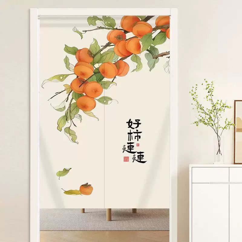 可爱卡通卧室门帘隔断帘家用厨房遮挡帘半帘厕所卫生间半帘免打孔